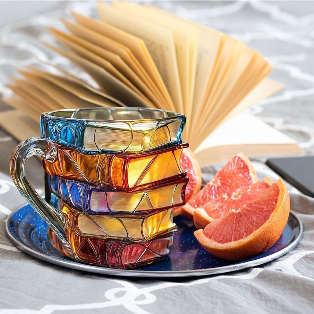 Unique Handmade 3D Happiness Mug for Reading Enthusiasts